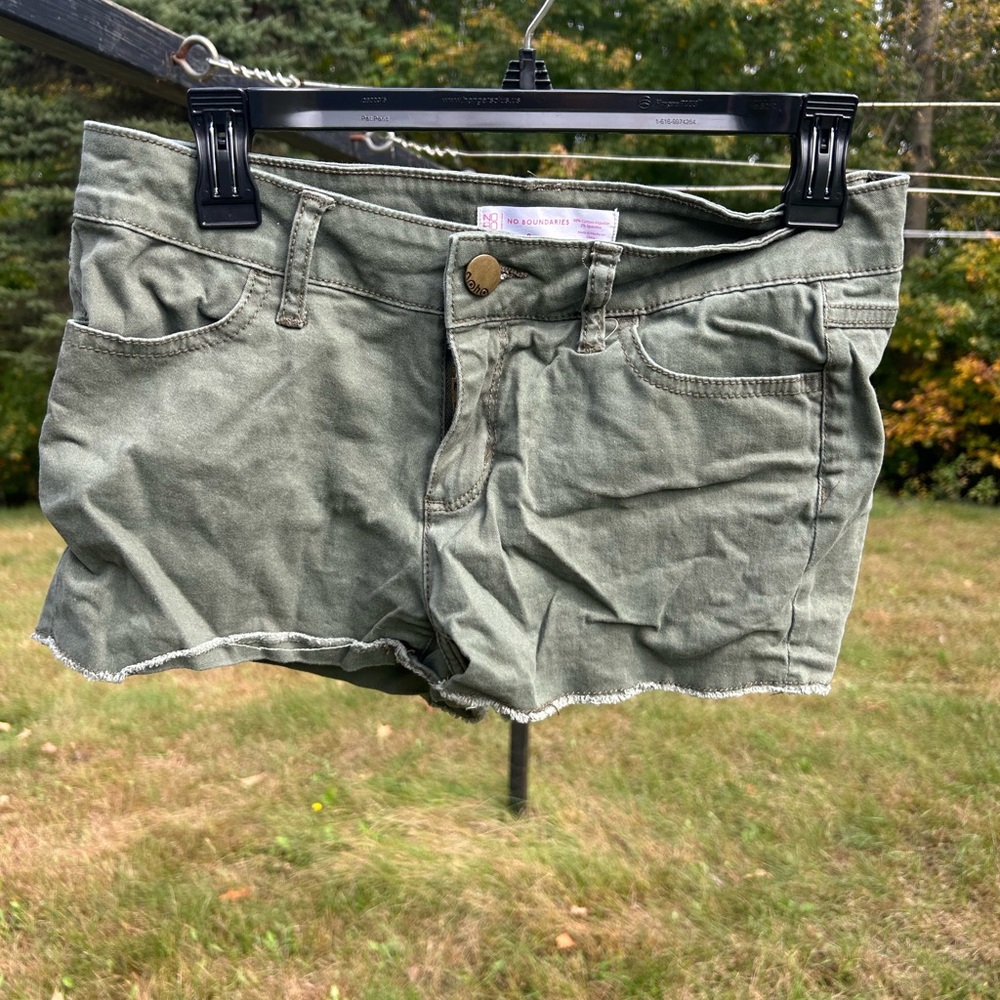 No Bo Olive Green Women's Shorts - Picture 1 of 3